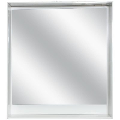 Зеркало с подсветкой «Мокка» 60 см, цвет белый глянец, SM-81975427