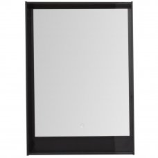 Зеркало с подсветкой «Мокка» 60 см, цвет чёрный глянец