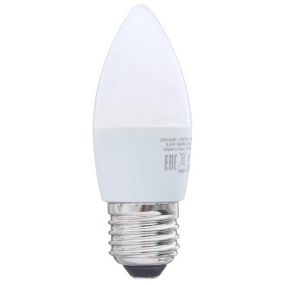 Лампа светодиодная Osram «Свеча», E27, 6.5 Вт, 550 Лм, свет тёплый белый, SM-81979082