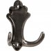 Крючок мебельный KR 0290 BAZ двойной, сталь, цвет старинный чёрный цинк, SM-81981386