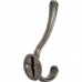 Крючок мебельный KR 0270 BAZ двойной, сталь, цвет старинный чёрный цинк, SM-81981387