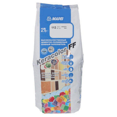 Затирка Mapei Keracolor FF 112 цвет серый 2 кг, SM-81981433