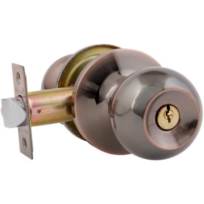 Ручка-защёлка Avers 6082-01-AC, с ключом и фиксатором, сталь, цвет старая медь, SM-82001627