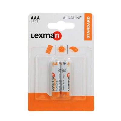 Батарейка алкалиновая Lexman AAA, 2 шт., SM-82003970