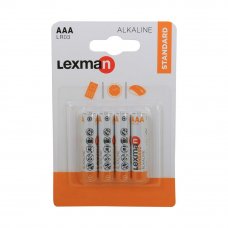 Батарейка алкалиновая Lexman LR03 ААА, 4 шт.