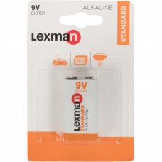 Батарейка алкалиновая Lexman 6LR61, 1 шт.