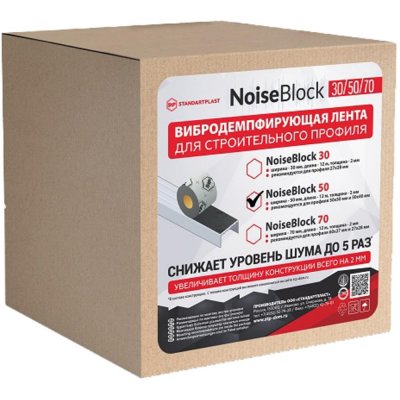 Вибродемпфирующая лента NoiseBlock50 12000Х50Х2 мм, SM-82009433