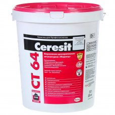 Декоративная штукатурка Ceresit CT64 под колеровку короед 2.0 мм 25 кг