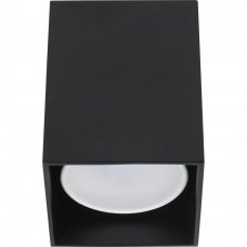 Светильник накладной квадратный, GU10, 8 см, цвет чёрный