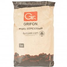 Уголь древесный берёзовый Grifon, 5 кг.