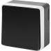 Выключатель накладной Werkel Gallant 1 клавиша, цвет чёрный с серебром, SM-82063360