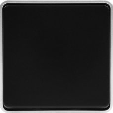 Выключатель накладной влагозащищённый Werkel Gallant 1 клавиша, IP44, цвет чёрный с серебром