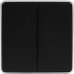 Выключатель накладной Werkel Gallant 2 клавиши, цвет чёрный с серебром, SM-82063368