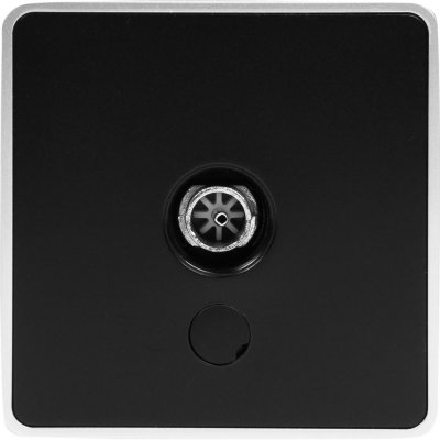 ТВ-розетка оконечная накладная Werkel Gallant звезда, цвет чёрный с серебром, SM-82063372