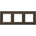 Рамка для розеток и выключателей Legrand Structura 3 поста, цвет бронза, SM-82064628