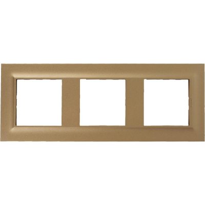 Рамка для розеток и выключателей Legrand Structura 3 поста, цвет золото, SM-82064629