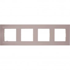 Рамка для розеток и выключателей Legrand Structura 4 поста, цвет розовый