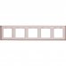 Рамка для розеток и выключателей Legrand Structura 5 постов цвет розовый, SM-82064658