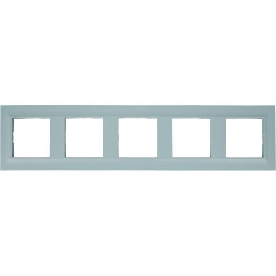 Рамка для розеток и выключателей Legrand Structura 5 постов, цвет голубой, SM-82064659