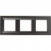 Рамка для розеток и выключателей Legrand Structura 3 поста, цвет магнезиум, SM-82064685
