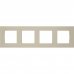 Рамка для розеток и выключателей Legrand Structura 4 поста, цвет слоновая кость, SM-82064686