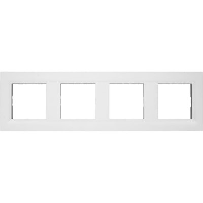 Рамка для розеток и выключателей Legrand Structura 4 поста, цвет белый, SM-82064687