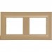 Рамка для розеток и выключателей Legrand Structura 2 поста, цвет золото, SM-82064705
