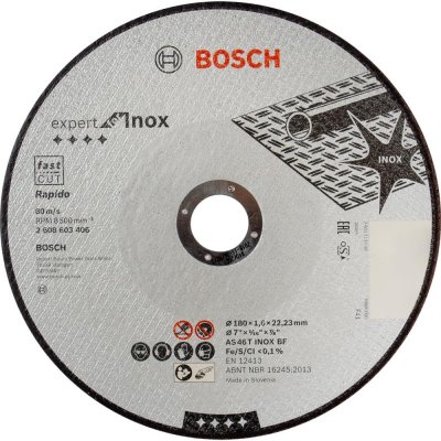 Диск отрезной по нержавейке Bosch, 180x1.6 мм, SM-82101681