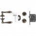 Комплект дверных ручек 17L 170 BK AB, с запиранием, цвет античная бронза, SM-82105582