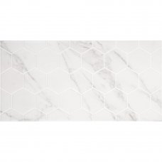 Плитка настенная Marble «Гексо» 60x30 см 1.62 м2 цвет белый матовый
