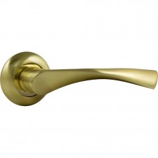 Ручка дверная на розетке Prima RM SG, цвет матовое золото