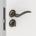 Комплект дверных ручек с запиранием SET72/A RUMBA TL/HD AB-6 зеленая бронза, SM-82110342