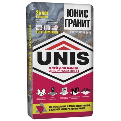 Клей для плитки Unis Гранит 25 кг, SM-82115045