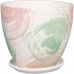 Горшок цветочный Помпадур ø12 h11 см v0.8 л керамика бежевый/розовый/мятный, SM-82116424