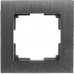 Рамка для розеток и выключателей Werkel Aluminium 1 пост, металл, цвет черный алюминий, SM-82125334