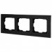 Рамка для розеток и выключателей Werkel Aluminium 3 поста, металл, цвет черный алюминий, SM-82125336