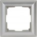 Рамка для розеток и выключателей Werkel Fiore 1 пост, цвет серебряный, SM-82125343