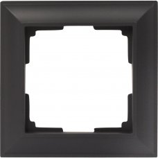 Рамка для розеток и выключателей Werkel Fiore 1 пост, цвет чёрный матовый