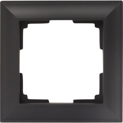 Рамка для розеток и выключателей Werkel Fiore 1 пост, цвет чёрный матовый, SM-82125344