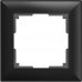 Рамка для розеток и выключателей Werkel Fiore 1 пост, цвет чёрный матовый, SM-82125344