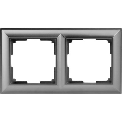 Рамка для розеток и выключателей Werkel Fiore 2 поста, цвет серебряный, SM-82125346