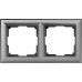 Рамка для розеток и выключателей Werkel Fiore 2 поста, цвет серебряный, SM-82125346