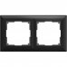 Рамка для розеток и выключателей Werkel Fiore 2 поста, цвет чёрный матовый, SM-82125347