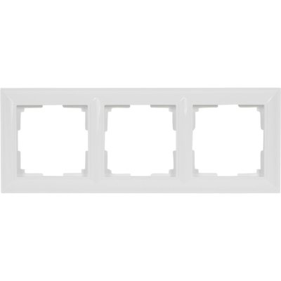 Рамка для розеток и выключателей Werkel Fiore 3 поста, цвет белый, SM-82125348