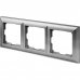 Рамка для розеток и выключателей Werkel Fiore 3 поста, цвет серебряный, SM-82125349