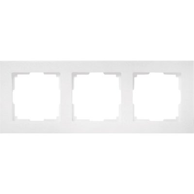 Рамка для розеток и выключателей Werkel Flock 3 поста, цвет белый, SM-82125357