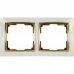 Рамка для розеток и выключателей Werkel Snabb 2 поста, цвет белый/золото, SM-82125364