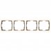 Рамка для розеток и выключателей Werkel Snabb 4 поста, цвет белый/золото, SM-82125368