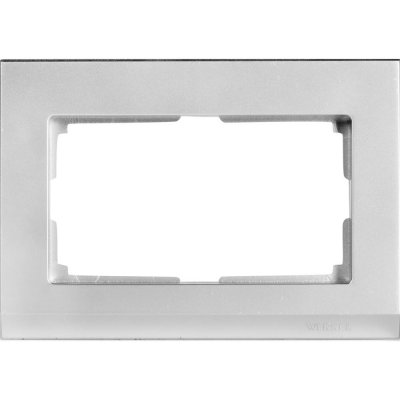 Рамка для двойных розеток Werkel Stark, цвет серебряный, SM-82125371