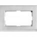 Рамка для двойных розеток Werkel Stark, цвет серебряный, SM-82125371